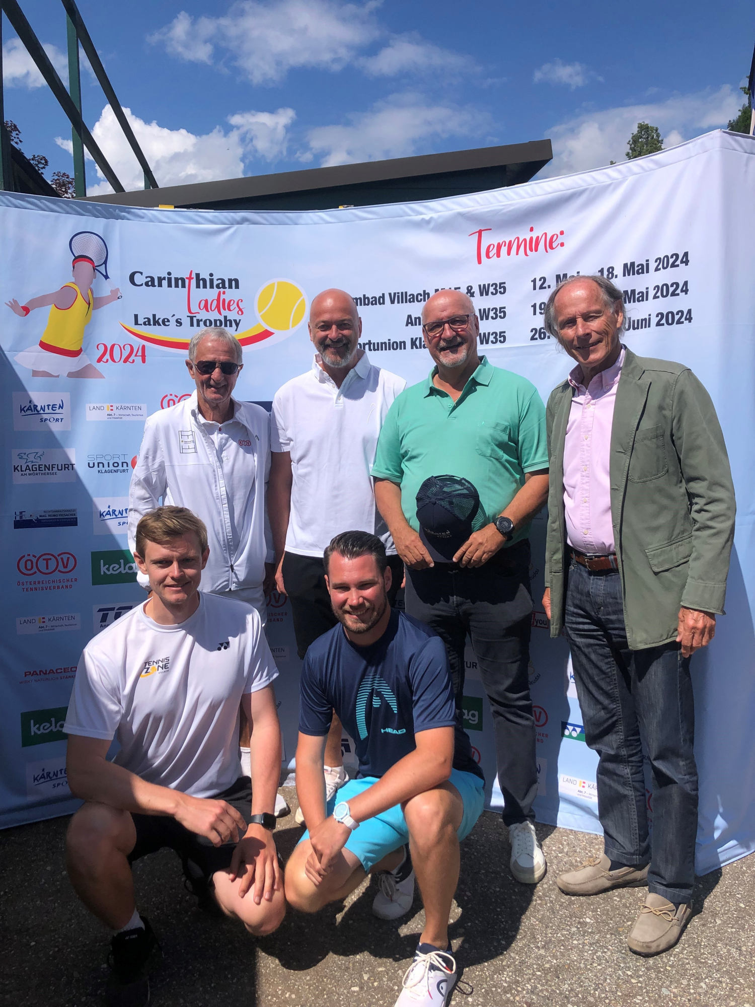 v.l.n.r.:  KTV Vizepräsident Jakob Hraschan, Turnierleiter Andreas Antonitsch, Bürgermeister von Treffen Klaus Glanznig, ASVÖ-Präsident Dr. Christoph Schasché, Alexander Latritsch, Turnierleiter Sebastian Tschrepetz