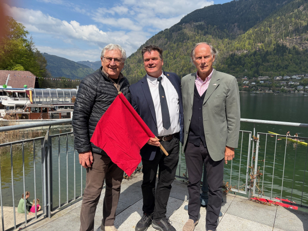 v.l.n.r. Altbürgermeister Helmut Manzenreiter, Obmann Hannes Loy, ASVÖ Kärnten Präsident Dr. Christoph Schasché