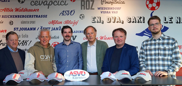© SAK: Vizepräsident des SAK Albin Waldhauser,  geschäftsführender Präsident des SAK Marko Wieser, Landessekretär des ASVÖ Kärnten Kajetan Hackl, ASVÖ Kärnten Präsident Dr. Christoph Schasché, Generalsekretär des SAK Silvo Kummer und Mag. Manuel Jug